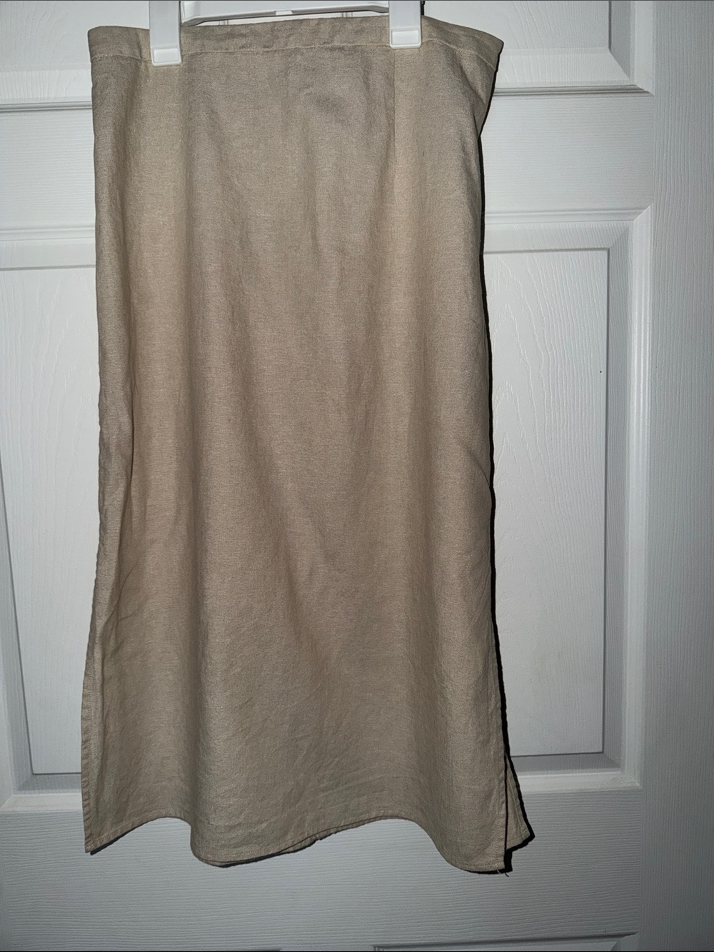 Old Navy Neutral Beige Linen blend Midi Skirt